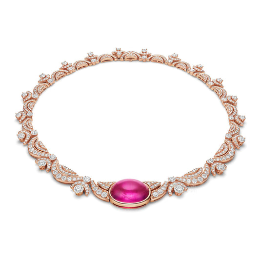 BGL-269502 bezel-shaped cushion-shaped diamond necklace