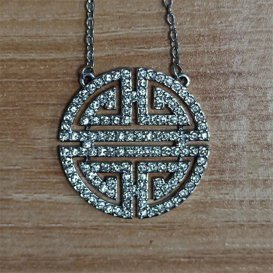 KDY-N625411 23.8mm round pattern lucky charm chain pendant guest version