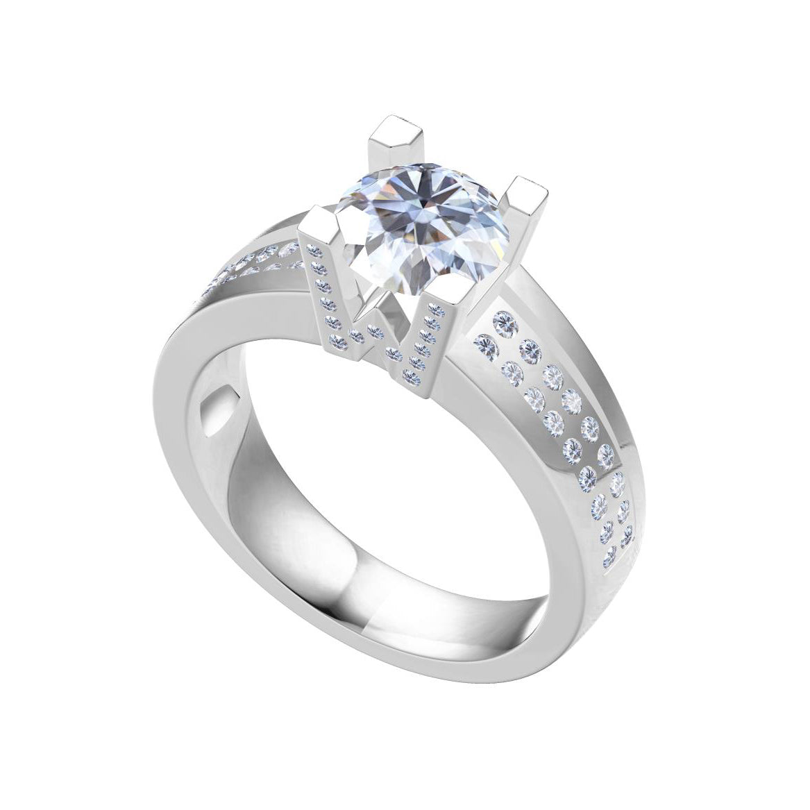 HW-4672244字母四爪满钻戒指13#1.31CT