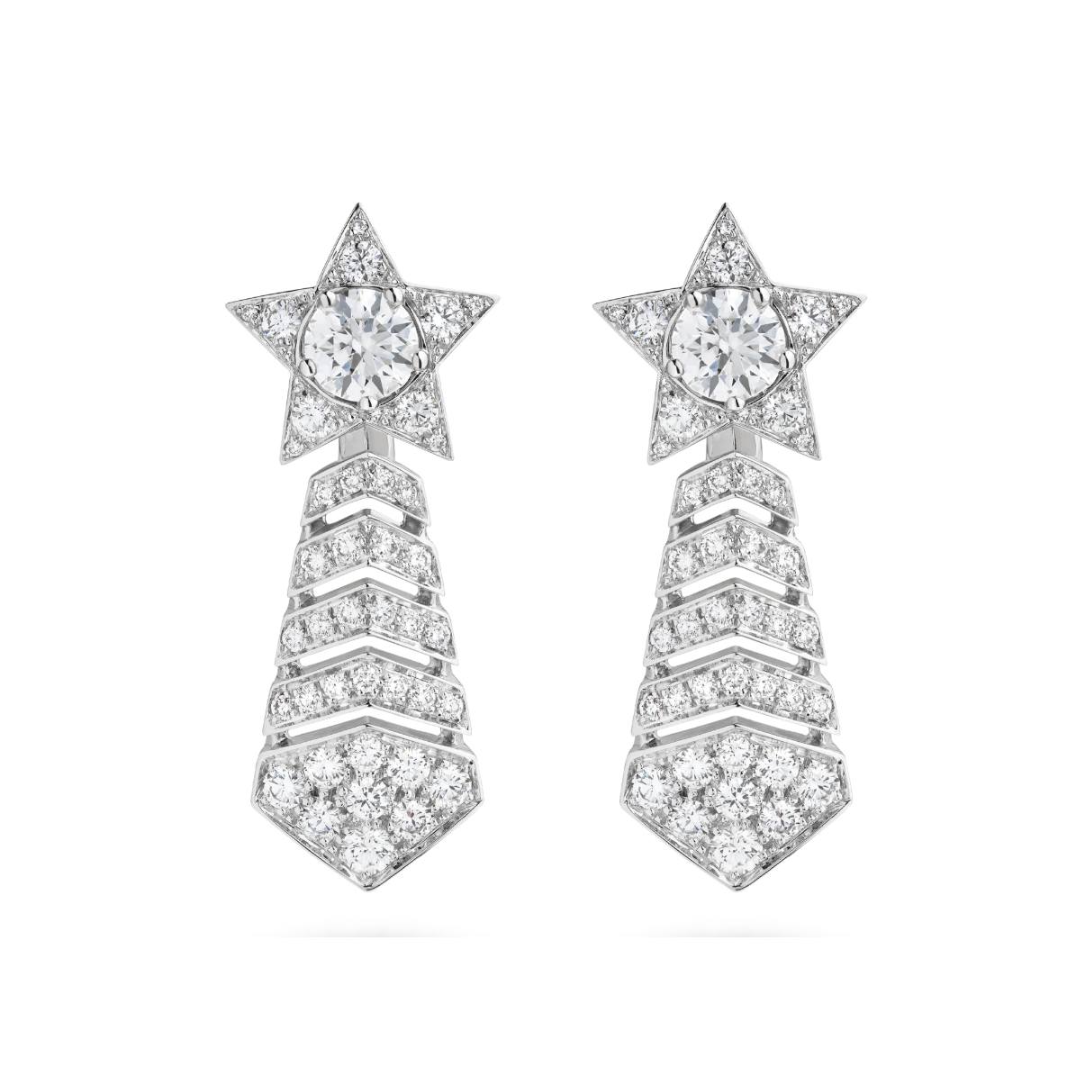 XNE-J62679 five-pointed star earrings