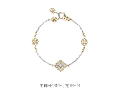 BQLT-JAUBRA018236 hollow gold wire European style four-leaf clover bracelet