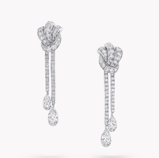 GLF-RGE1400 bow knot stone earrings