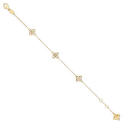 LBT-ADR777BR1093扭绳四叶草3花手链