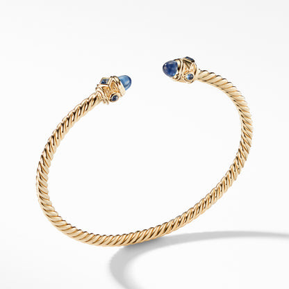 DWYM-B13743 color twisted rope round wave ball full diamond open bracelet 16#