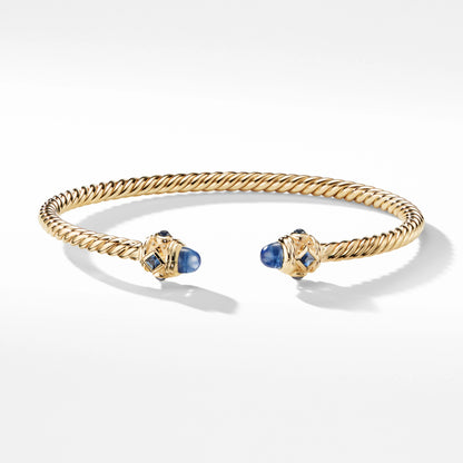 DWYM-B13743 color twisted rope round wave ball full diamond open bracelet 16#