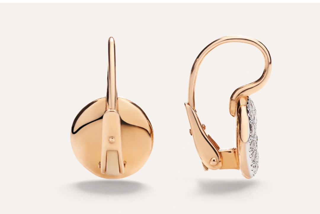 BMLD-POB2041 Round Dense Stone Cake Ear Hook