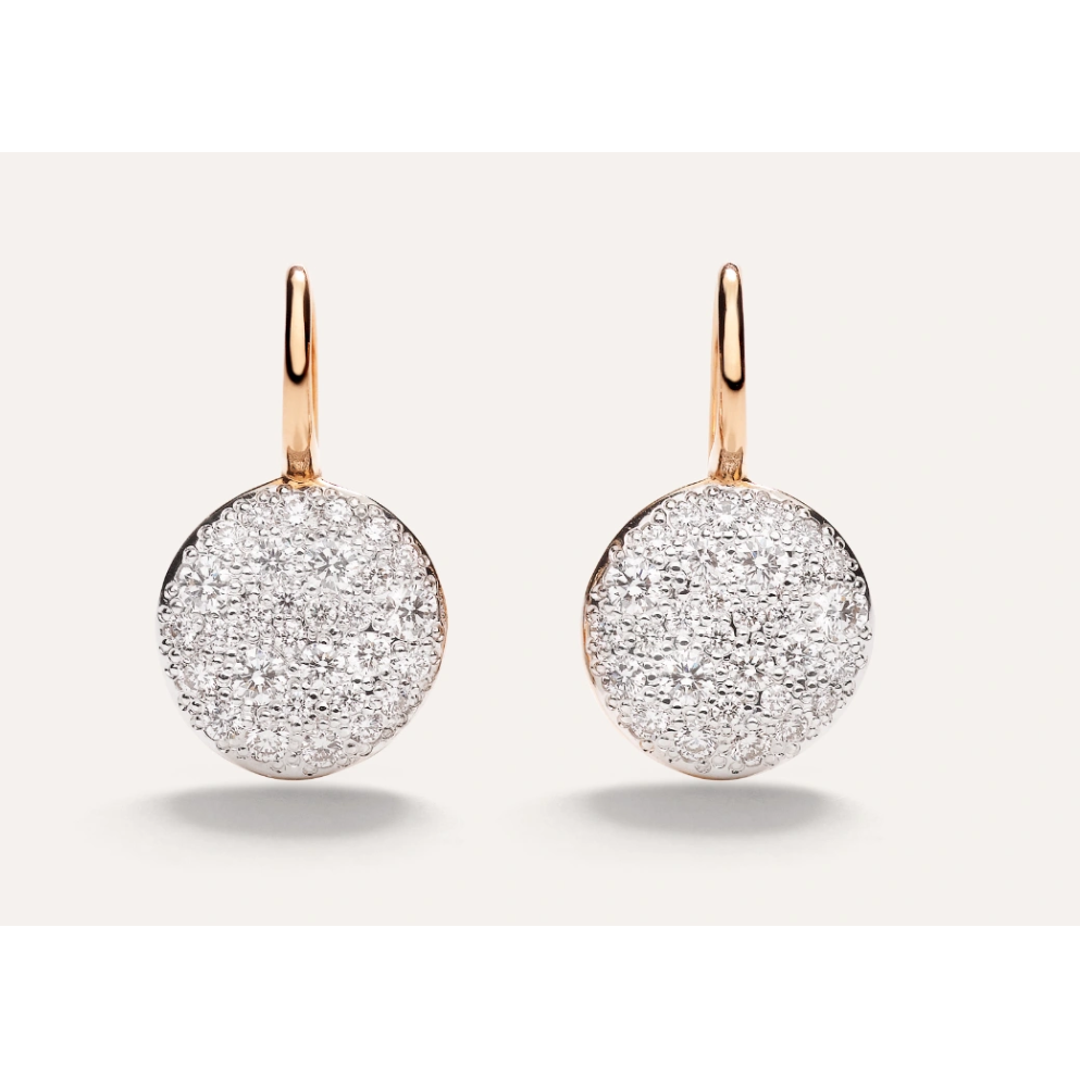 BMLD-POB2041 Round Dense Stone Cake Ear Hook