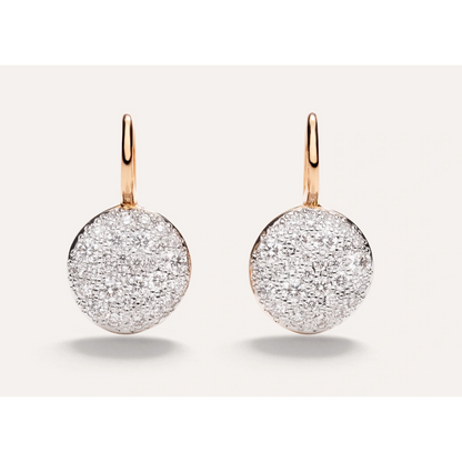 BMLD-POB2041 Round Dense Stone Cake Ear Hook