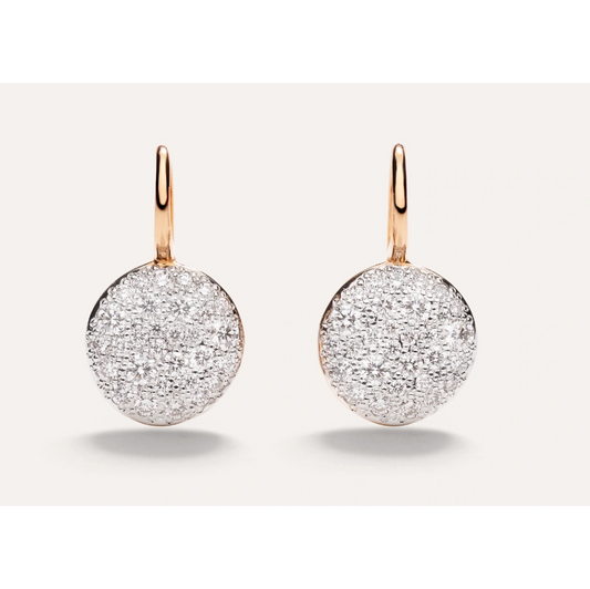 BMLD-POB2041 Round Dense Stone Cake Ear Hook