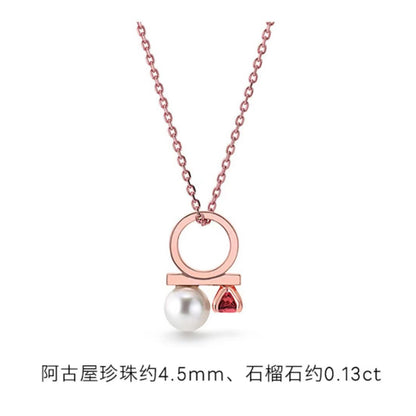 TSQ-P-16961钻珠混串珍珠吊坠珍珠4.5mm主石0.13ct