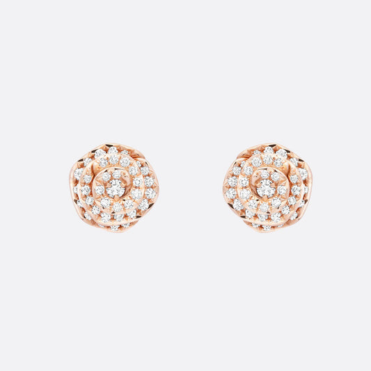 DIOR-JRCO94001 Large Flower 13MM Full Diamond 1ct Ear Pat