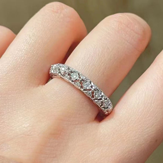 BQLT-RIN754111 narrow diamond-shaped hollow strip ring