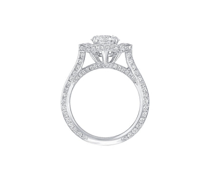 GLF-RGR377 四爪梅花围石女戒主石1.5ct10#