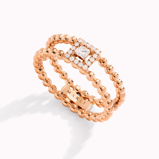 ML-ROCK-R13 square stone bead ring