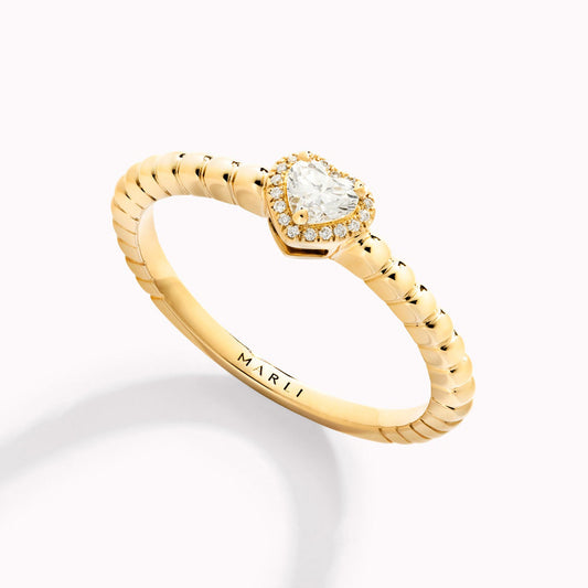ML-ROCK-R16 heart-shaped stone straight arm ring 14#