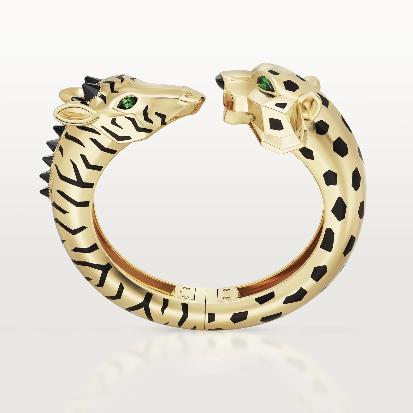 KDY-H6038815 Leopard Giraffe Double Headed Open Bracelet 17#