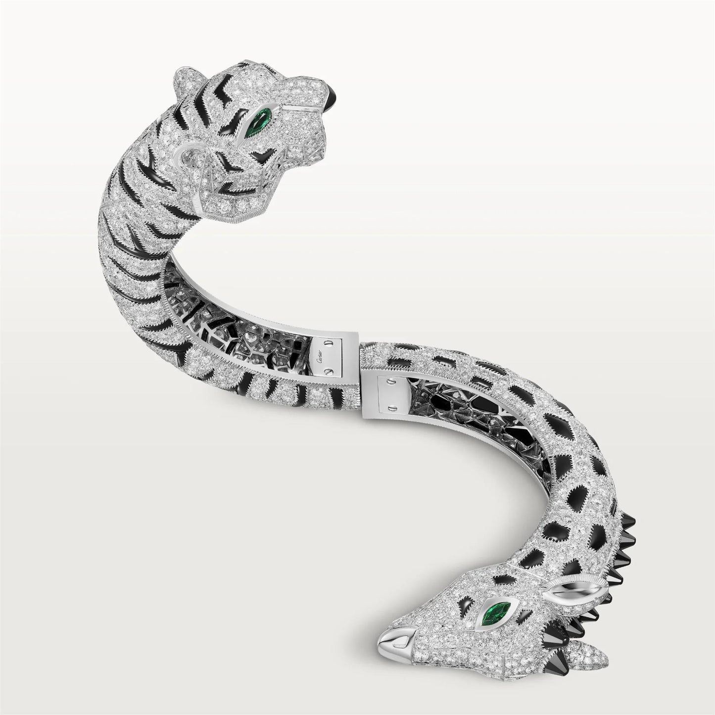KDY-H6038216 Tiger Giraffe Double Headed Bracelet Full of Diamonds 17#
