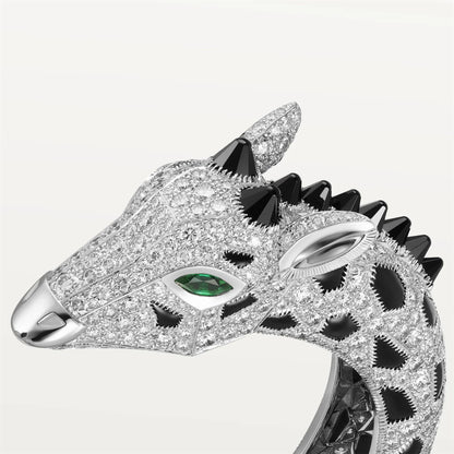 KDY-H6038216 Tiger Giraffe Double Headed Bracelet Full of Diamonds 17#