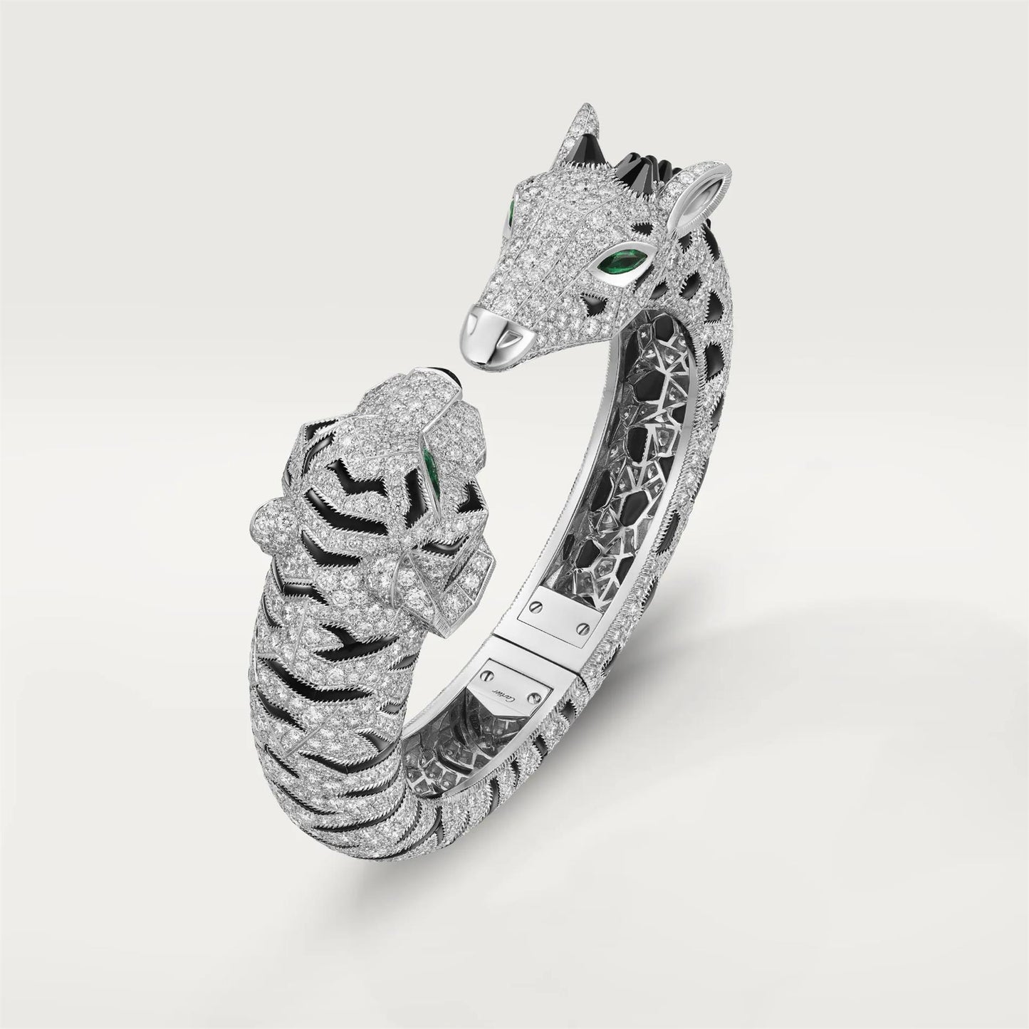 KDY-H6038216 Tiger Giraffe Double Headed Bracelet Full of Diamonds 17#