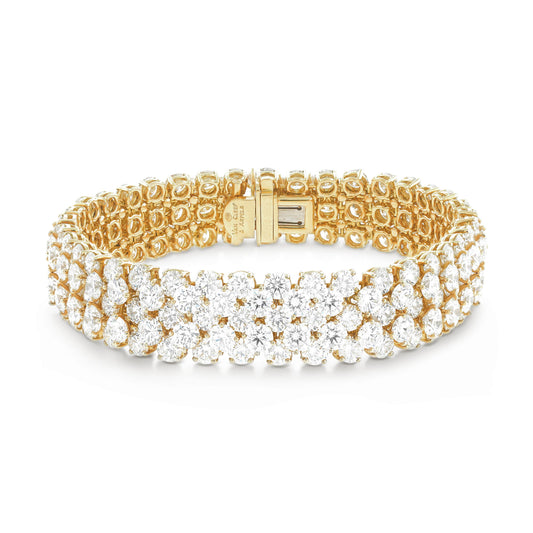 VCARO9TN00 stacked diamond 5-row diamond bracelet