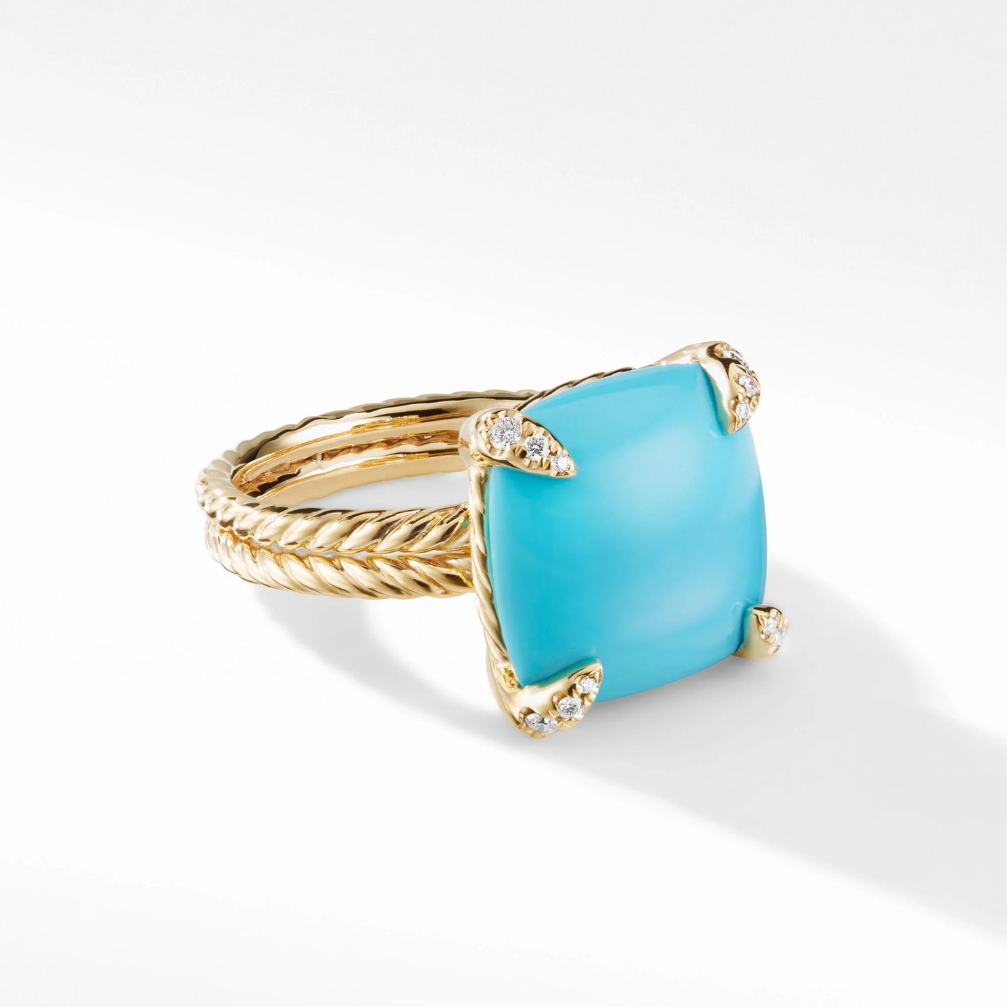 DWYM-R12742D88 Turquoise Four Claw Twist Rope Ring 14#