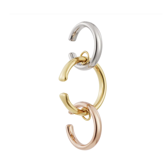 KDY-B8301480 single-sided color-separated three-ring ear cuff, a multi-wear earring