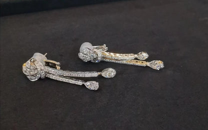 GLF-RGE1400 bow knot stone earrings
