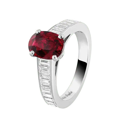 VCARP3FB00 egg-shaped main stone square ring 13#