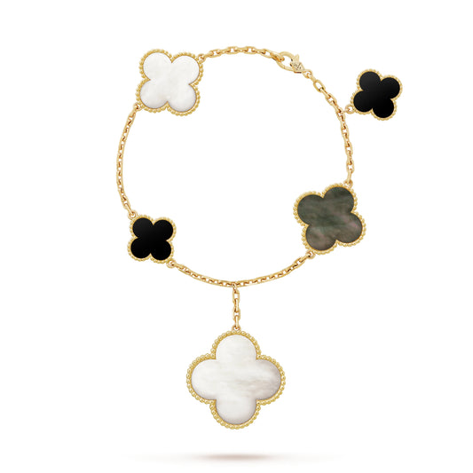 VCARD78700 four-leaf clover five-flower chain length 190mm bracelet