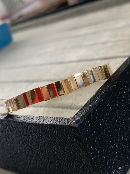 DIOR-JGEM95014光金条条拼手镯