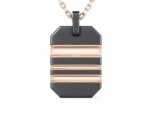 DBES-N1034470060 Washboard small octagonal color separation pendant