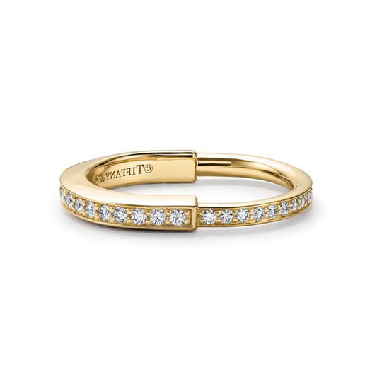 TIF-72343778 lock-shaped diamond ring