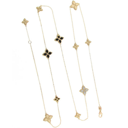 LBT-ADR7770649扭绳四叶草镂空镶钻10花项链