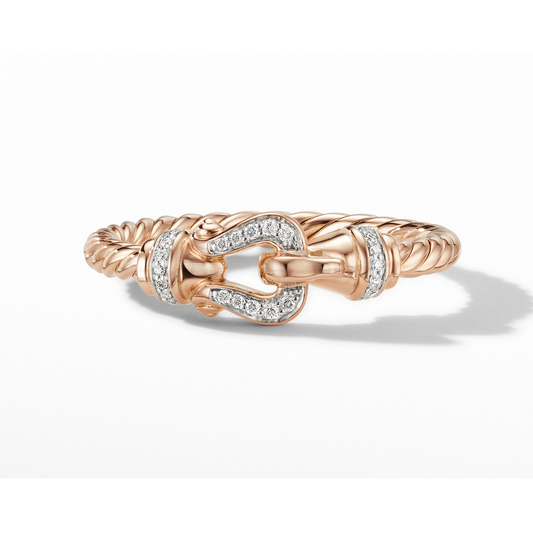 DWYM-185114 Horseshoe diamond twist ring