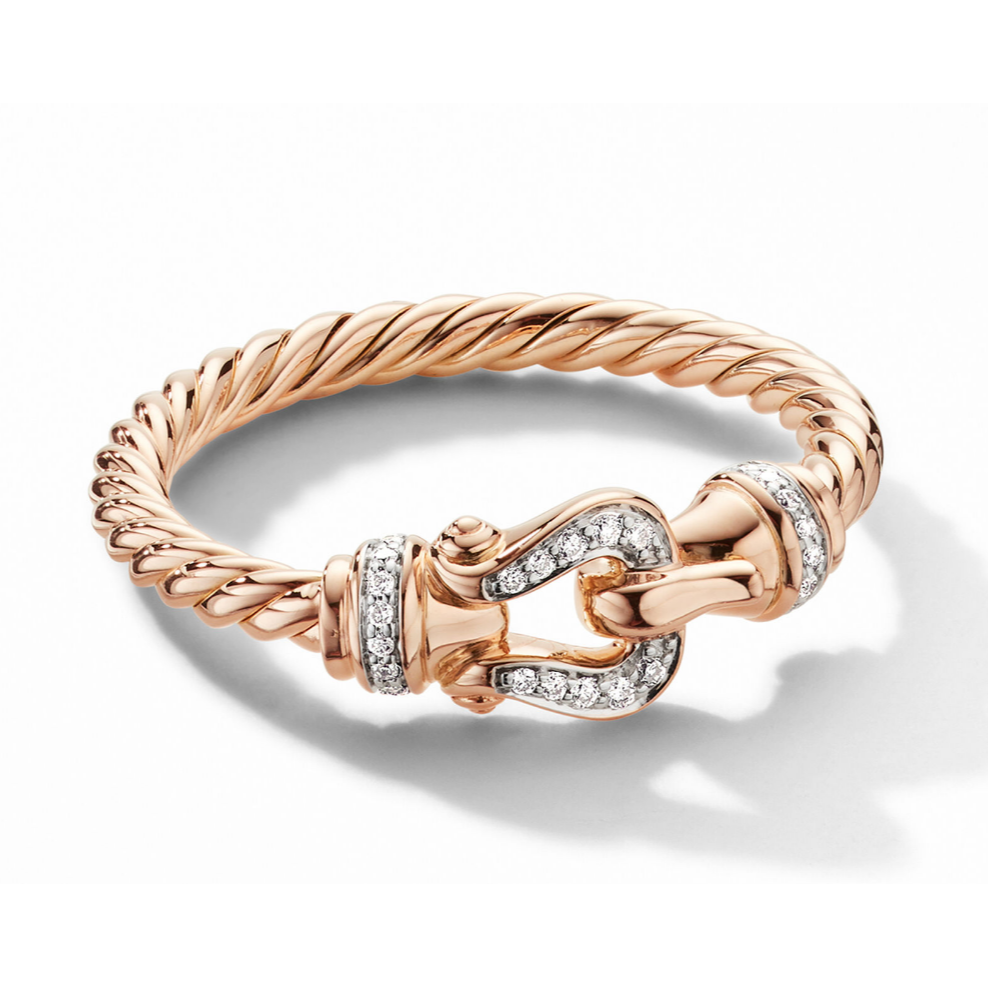 DWYM-185114 Horseshoe diamond twist ring