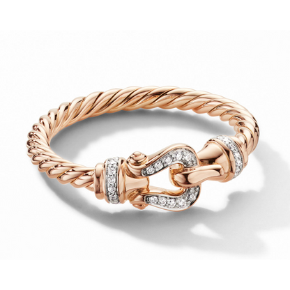 DWYM-185114 Horseshoe diamond twist ring