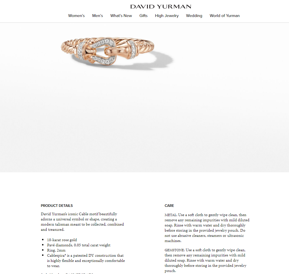 DWYM-185114 Horseshoe diamond twist ring