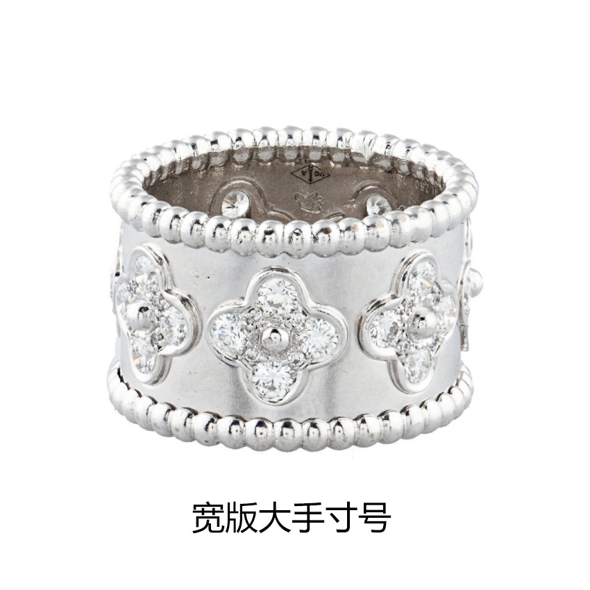 VCARN5BT00 14mm大号珠珠梅花戒13.5#