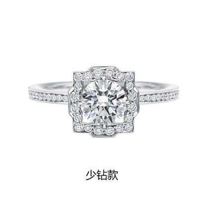 HW-RGD4036818订婚钻戒少钻款、十字四爪、围石、尖勾爪