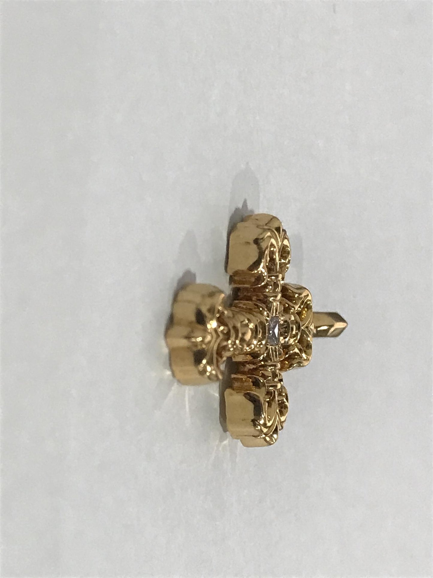 KLX-418544方钻茅花十字架项链 客版