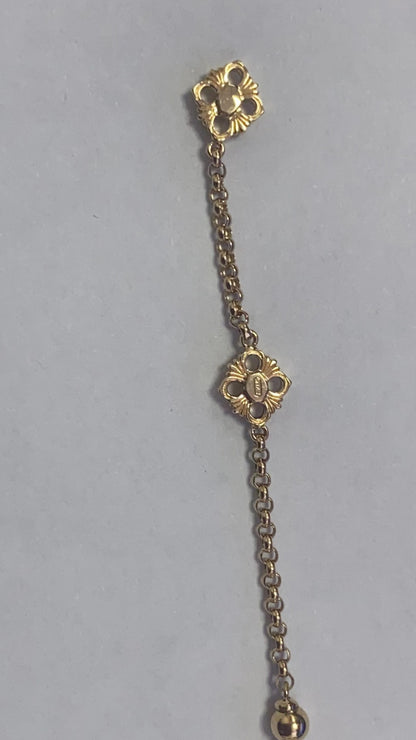 BQLT-BRA15158 18MM enamel version stone gold wire European style four-leaf clover bracelet customer version