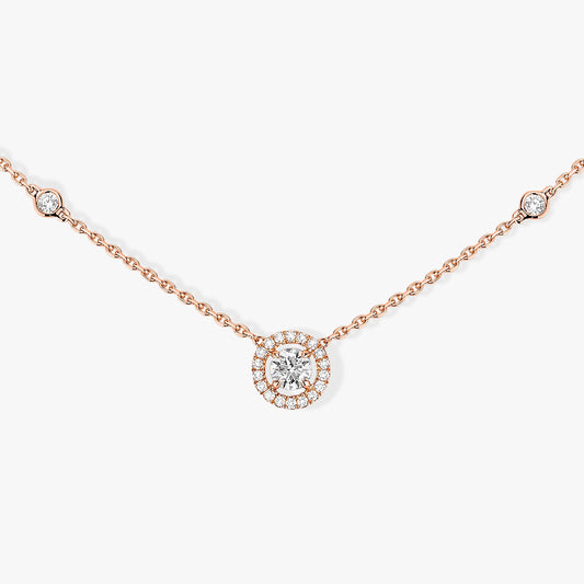 MSK-04281 surrounding stone main diamond 0.2ct bolt chain pendant