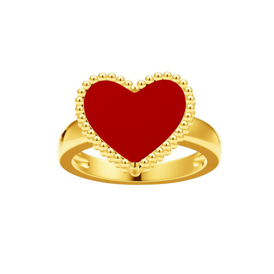 VCAR12855 15mm heart shaped ring
