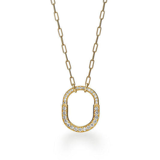 TIF-72355768 medium diamond thick love lock necklace