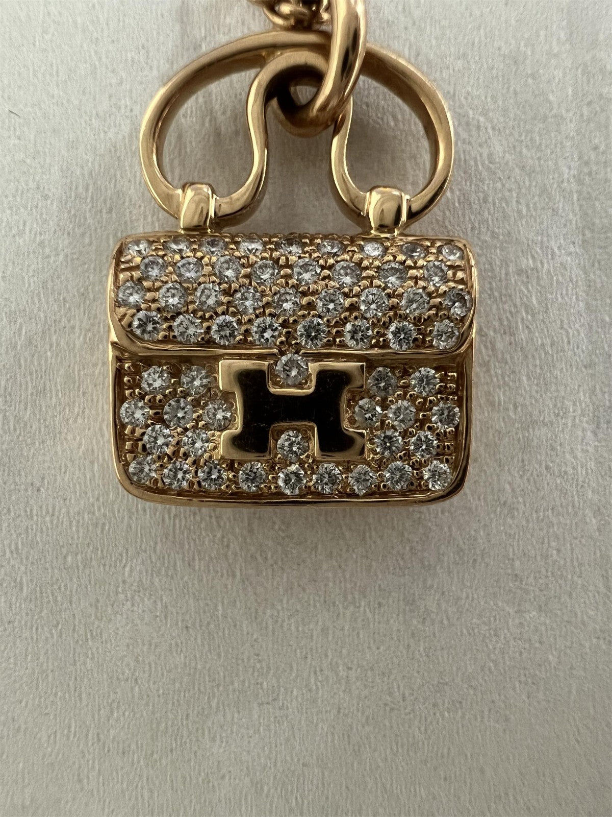 爱H仕-H109615B客版满镶包包吊坠