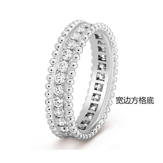 VCARN57000 5mm客版珠珠边单排钻条戒10#