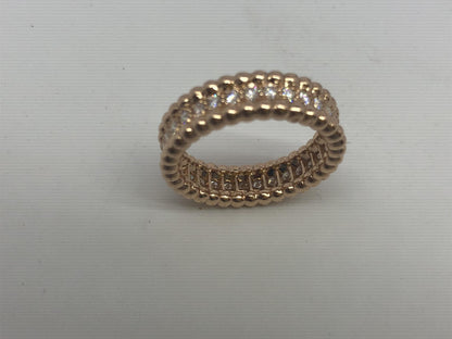 VCARP4E200 5.6mm bead edge single row diamond ring 52#