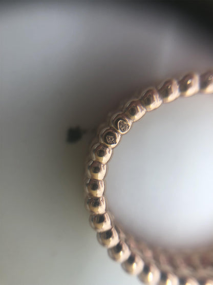 VCARP4E200 5.6mm bead edge single row diamond ring 52#