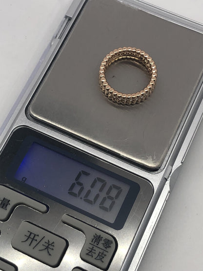VCARP4E200 5.6mm bead edge single row diamond ring 52#