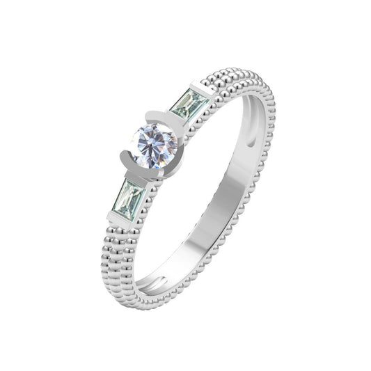 VCA14466928 straight arm ring with ladder square beads 12.5#